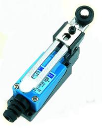 The ME-8108 is an ME-Series limit switch. The ME-8108 has a side-to-side rotation and an adjustable nylon roller.