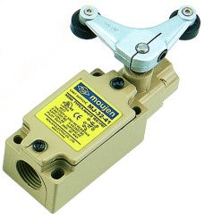 The MJ-3244 is an MJ-Series limit switch, The MJ-3244 has rear-facing nylon rollers, with a 90-degree movement.