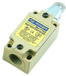 The MJ-7102 is a limit switch from the MJ Series, The MJ-7102 has a metal pusher with roller.