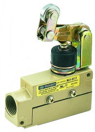 The MJ1-6117 is a limit switch from the MJ1 -Series, The MJ1-6117 has an IP rating of IP65, The MJ1-6117 has a sealed arm lever with roller for a one-way action.