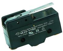 The MJ2-1702 is a limit switch from the MJ2 -Series, The MJ2-1702 has a straight metal lever with a radius of 38.2mm.