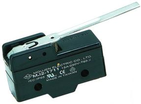 The MJ2-1711 is a limit switch from the MJ2 -Series, The MJ2-1711 has a straight metal lever with a radius of 63.5mm. The MJ2-1711 has seals that are oil resistant.